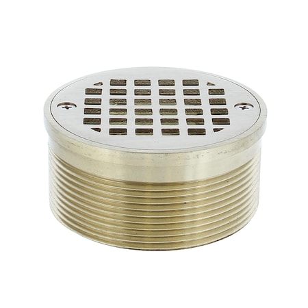 Jones Stephens 3-1/2in. IPS Metal Spud with 4in. Nickel Bronze Round Strainer D60986
